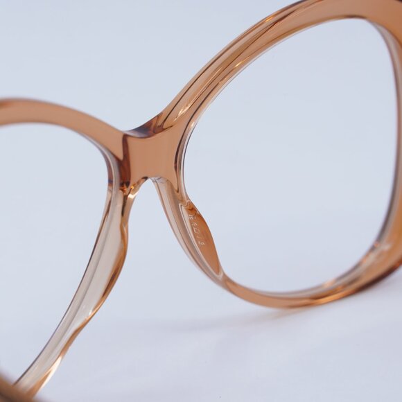 Chloe CH0011O 001 Eyeglasses Transparent Orange 56mm Butterfly Frame - Picture 11 of 13